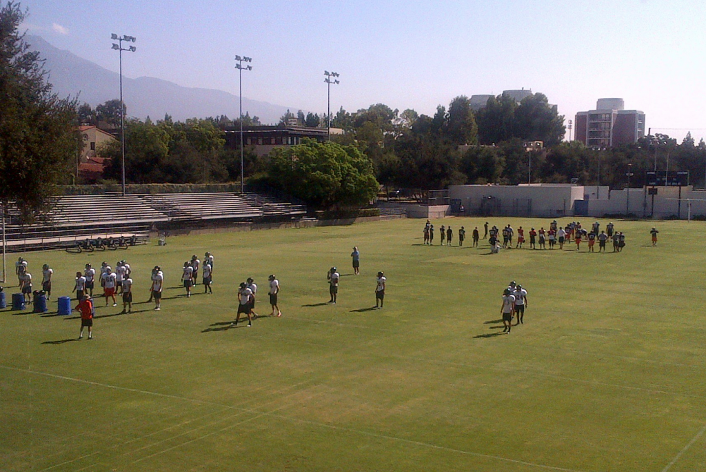 The Pomona-Pitzer football team begins practicing for the fall semester