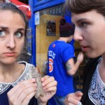 Lindsey Meyer, '14 and Neuroscience major, and I, moments after our first bites of the deep-fried Mars Bar