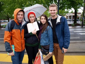Pomona students brave cold, wet, and unfamiliar climates. 