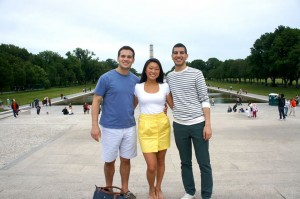 John Bryan PO '16, his friend, Nicole, and me by the Reflecting Pool