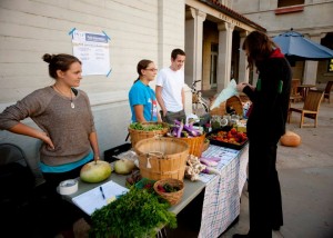 The Farm stand (which happens every other Thursday from 4-6) where we sell our fresh produce