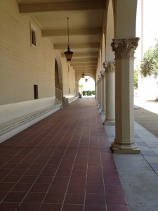 An empty corridor next to Frary