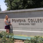 Daphne by Pomona College sign