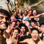 Sophia and friends swimming in Yosemite Falls