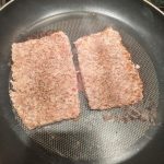 cube steak in frying pan