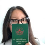 Sonam holding her Green Book