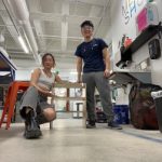 Hayeon and friend in the makerspace